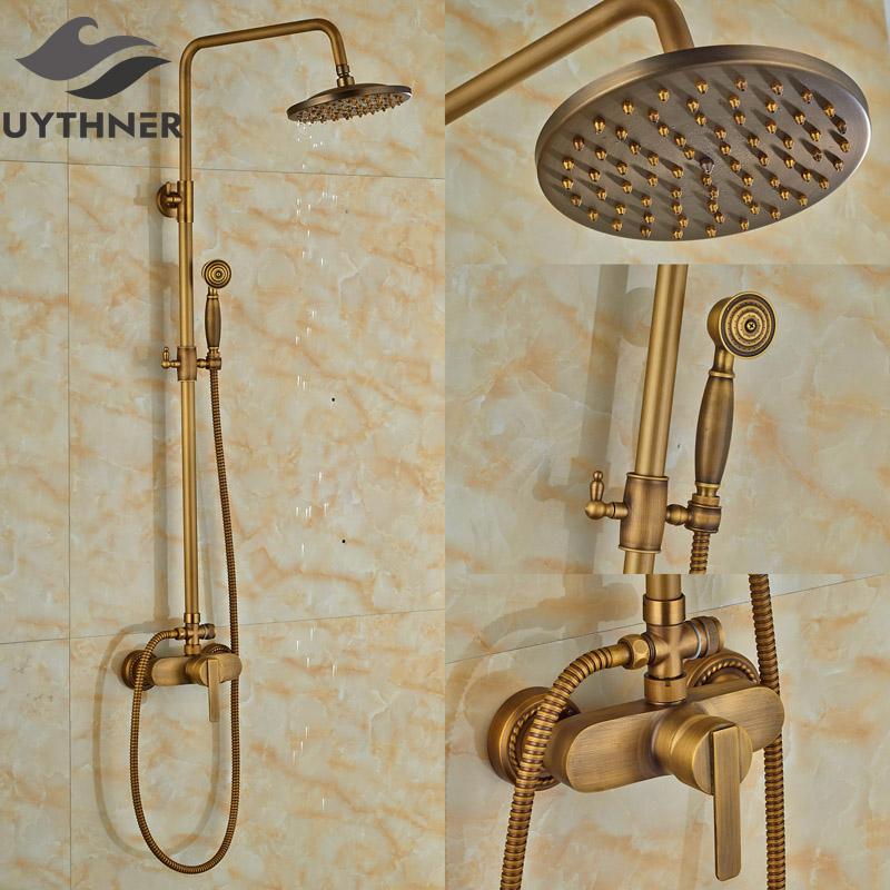Ly Wall Mount Bath Shower Faucet W/ Hand Antique Brass 8" Rain Mixer Tap Tub Dual Handles Bathroom Sets
Ly Wall Mount Bath Shower Faucet W/ Hand Antique Brass 8" Rain Mixer Tap Tub Dual Handles Bathroom Sets