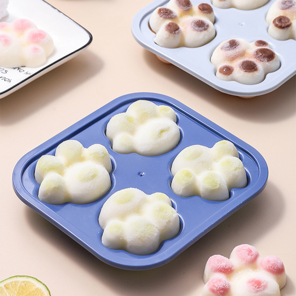 Ice Box Cat Claw Refrigerator Plastic Ice Hockey Cube Mould with Lid DIY Food Supplement Home Frozens Ice Tray