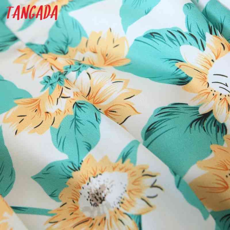 Women Green Floral Summer Off Shoulder Short Sleeve Ladies Mini Dress Vestidos DZ16 210416