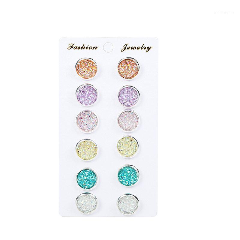 Stud Simple Colorful Crystal Earrings Set Round For Women Girl Sets Wedding Jewelry Party Gift, Golden;silver
Stud Simple Colorful Crystal Earrings Set Round For Women Girl Sets Wedding Jewelry Party Gift, Golden;silver