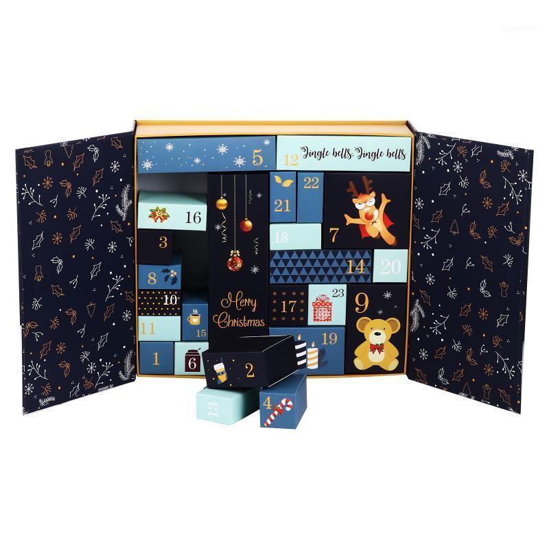 Gift Wrap 1Pc Christmas Box Wrapping Advent Calendar Present Storage