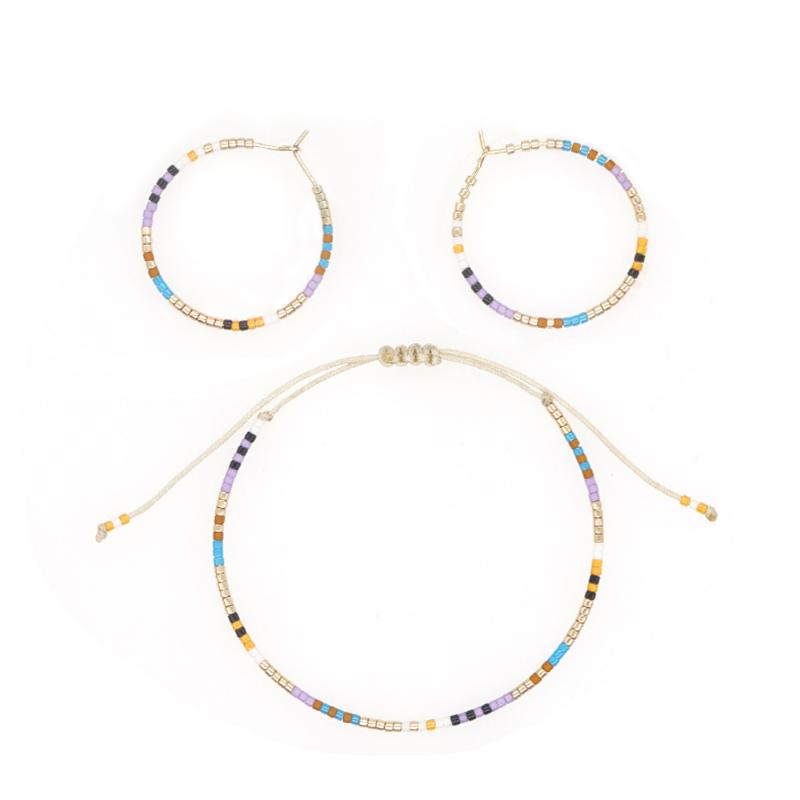 Earrings & Necklace Shinus Fashion Jewelry Sets Summer Multicolor Miyuki Seed Beads Simple Bracelet Hoop Set For Women Jewellery Gifts, Silver
Earrings & Necklace Shinus Fashion Jewelry Sets Summer Multicolor Miyuki Seed Beads Simple Bracelet Hoop Set For Women Jewellery Gifts, Silver