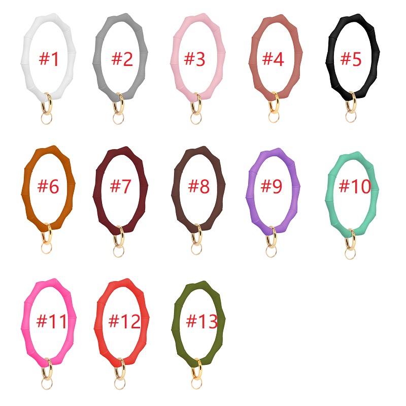 Fashion Monogrammed Silicone Wristlet Keychain Bracelet Bangle Womens Car Keyring Large Circle Bracelets Key Holder
Fashion Monogrammed Silicone Wristlet Keychain Bracelet Bangle Womens Car Keyring Large Circle Bracelets Key Holder