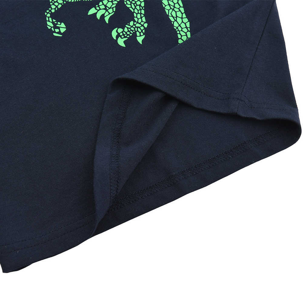 Kids Summer Pyjamas Set Boys Dinosaur Pjs Short Sleeve Pajama Cotton Sleepwear Dino Nightwear Children Outfit Age 2-7T 210729