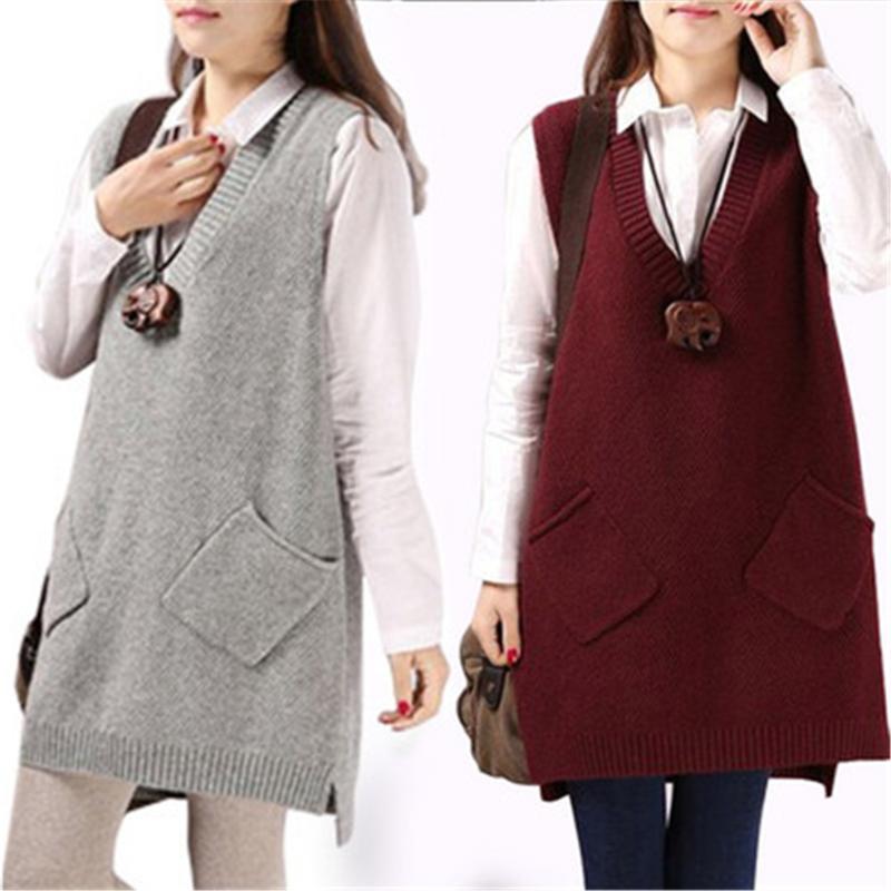 Women's Vests 2022 Women Sweater Autumn Winter Vest Sleeveless V Neck Pockets Knitted Pullovers Female Jumper Pull Femme ZY5322, Black;white
Women's Vests 2022 Women Sweater Autumn Winter Vest Sleeveless V Neck Pockets Knitted Pullovers Female Jumper Pull Femme ZY5322, Black;white