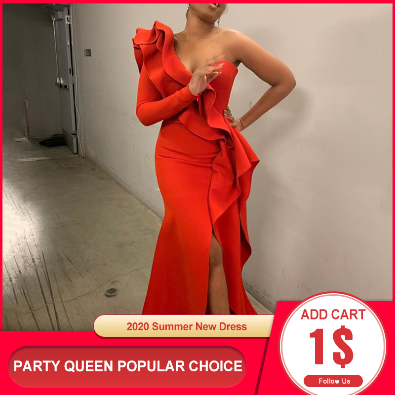 African Style Elegant Party Sexy Evening Women Long Dresses One Shoulder Bodycon Split Female Ruffles Maxi Red Dress Plus Size, Type 2 pink
African Style Elegant Party Sexy Evening Women Long Dresses One Shoulder Bodycon Split Female Ruffles Maxi Red Dress Plus Size, Type 2 pink