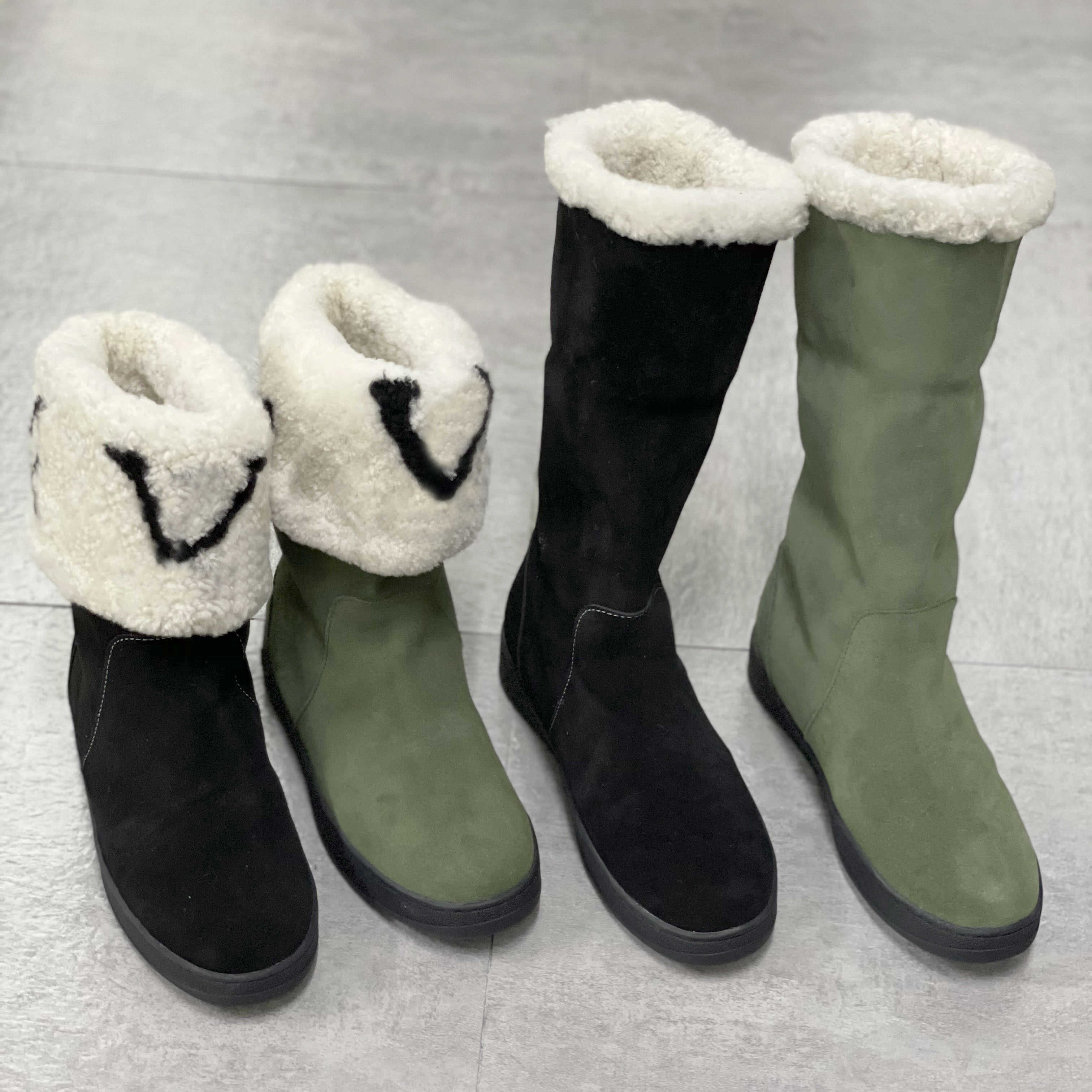 Women Monogram Snowdrop Flat Ankle Boots Cognac Brown Wool Fur Boot Fashion Luxury winter Booties Rubber Outsole Big Size With Box NO329, Color 1
Women Monogram Snowdrop Flat Ankle Boots Cognac Brown Wool Fur Boot Fashion Luxury winter Booties Rubber Outsole Big Size With Box NO329, Color 1