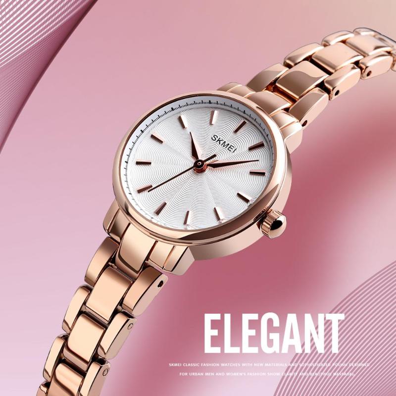 Wristwatches SKMEI Luxury Quartz Watch Women Waterproof Ladies Casual Watches Rose Gold Bracelet Clock Woman Wristwatch Relogio Feminino, Silver
Wristwatches SKMEI Luxury Quartz Watch Women Waterproof Ladies Casual Watches Rose Gold Bracelet Clock Woman Wristwatch Relogio Feminino, Silver