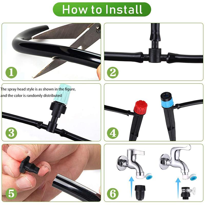 Watering Equipments Mini Drip Irrigation Kit Garden System Misting Cooling For GreenhouseLawn With Adjustable Sprinkler5344410
