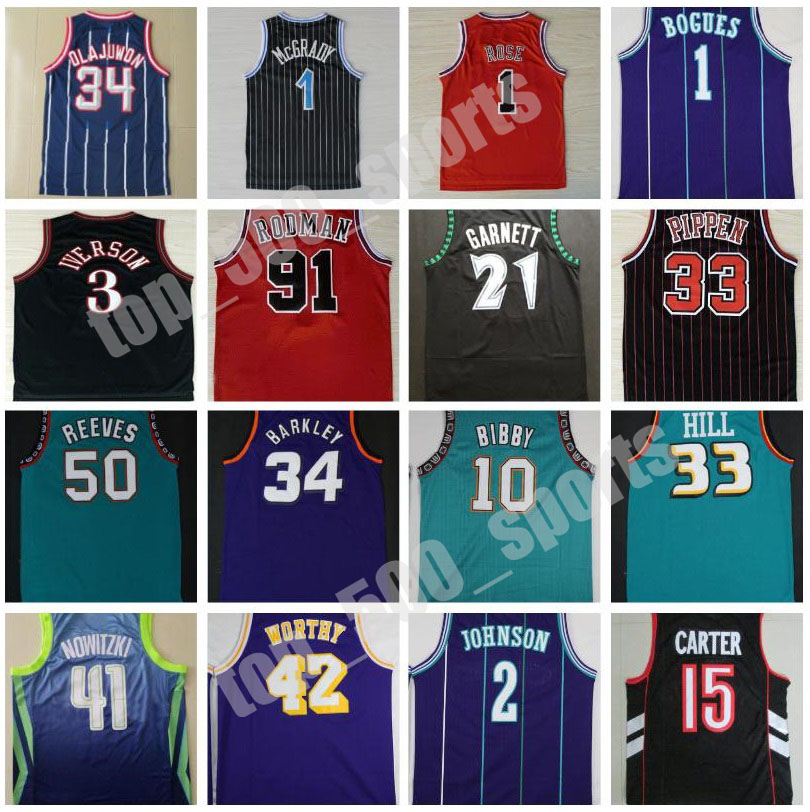 Stitched All Retro Basketball Jersey Allen Iverson Charles Barkley Kevin Garnett Vince Carter McGrady Payton Karl Malone Rodman Bogues Bibby Olajuwon Hill shorts, Colour 12
Stitched All Retro Basketball Jersey Allen Iverson Charles Barkley Kevin Garnett Vince Carter McGrady Payton Karl Malone Rodman Bogues Bibby Olajuwon Hill shorts, Colour 12