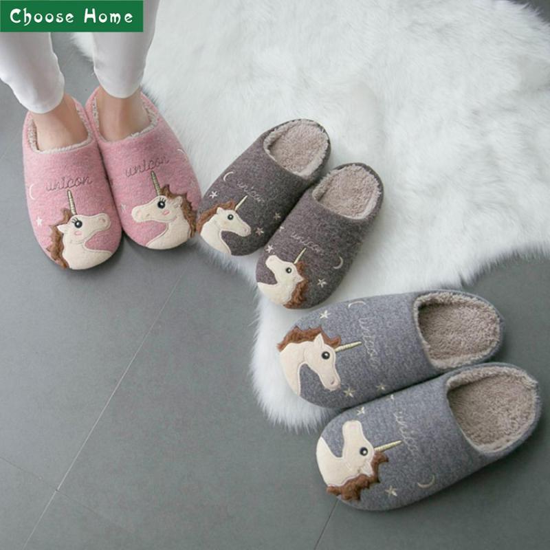 Slippers Women's Soft Memory Foam Furry Faux Fur House Men's Slipper With Unicorns, Black
Slippers Women's Soft Memory Foam Furry Faux Fur House Men's Slipper With Unicorns, Black