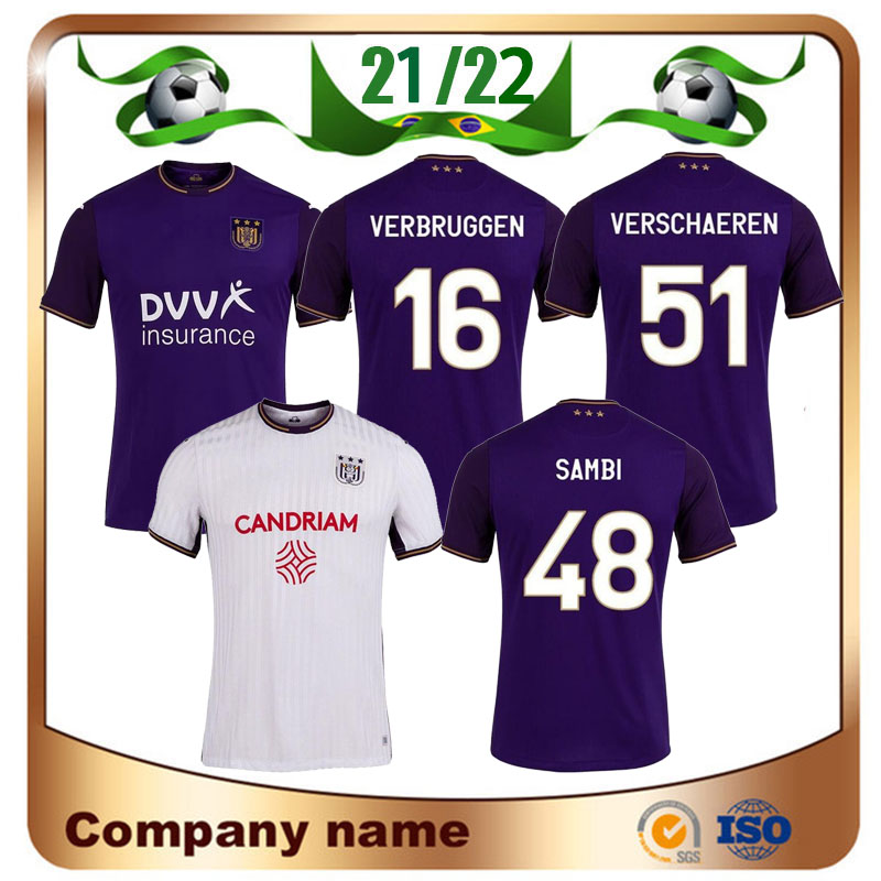 2021 RSC Anderlecht Soccer Jerseys 21/22 KOMPANY CULLEN VERBRUGGEN V.CROMBRUGGE shirt DELCROIX REFAELOV SAMBI Verschaeren Football uniform, Away
2021 RSC Anderlecht Soccer Jerseys 21/22 KOMPANY CULLEN VERBRUGGEN V.CROMBRUGGE shirt DELCROIX REFAELOV SAMBI Verschaeren Football uniform, Away