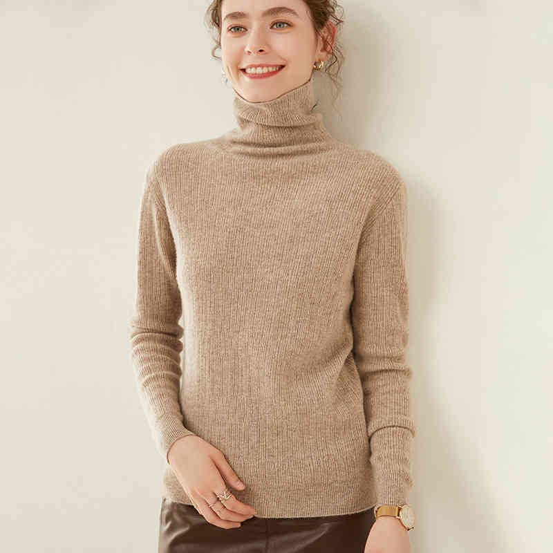 Women's Two Piece Pants Autumn and winter style fashion Australian wool women's pullover bottoming shirt VQW0, Khaki 
Women's Two Piece Pants Autumn and winter style fashion Australian wool women's pullover bottoming shirt VQW0, Khaki