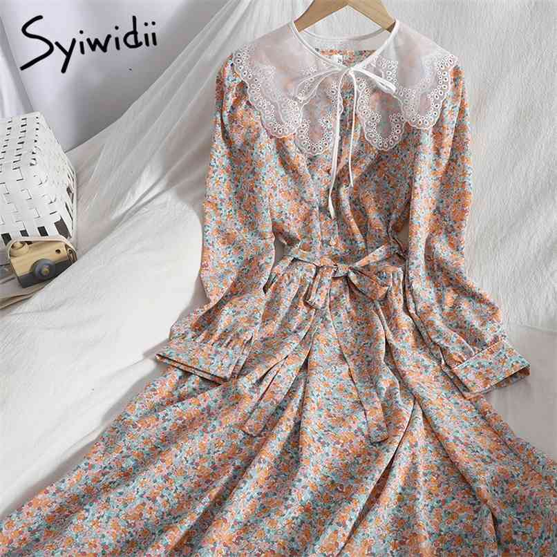 Fashion Floral Print Dress for Women Breasted Puff Sleeve O-Neck A-line Dresses with Bow Lace Up Shawl Summer 210607, Blue
Fashion Floral Print Dress for Women Breasted Puff Sleeve O-Neck A-line Dresses with Bow Lace Up Shawl Summer 210607, Blue