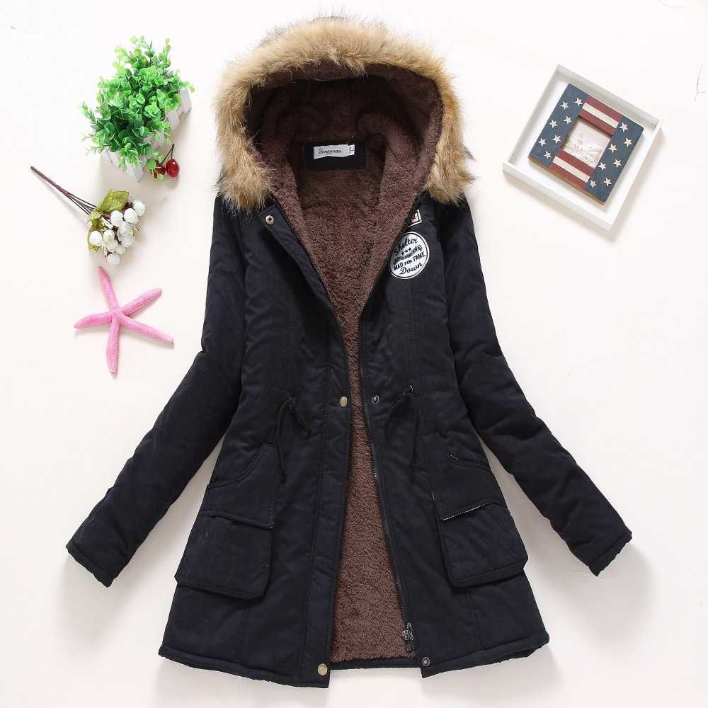 FTLZZ Winter Coats Women Cotton-wadded Slim Jacket Thermal Warm Parkas Quilt Overcoat Poncho Jaqueta Casacos Feminina 210819