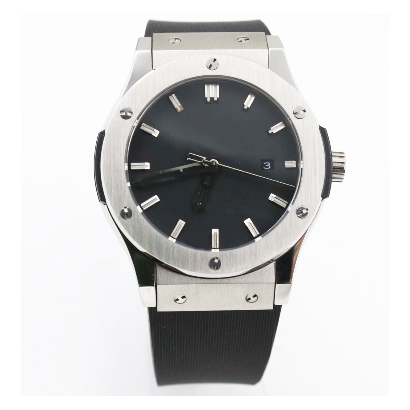 BRAND Limited Classic Men Wrist Watch Big Titanium Black 42mm Skull Dial Bezel Fusion Mechanical MOVEMENT Automatic Rubber Strap 542.1171, Slivery;brown
BRAND Limited Classic Men Wrist Watch Big Titanium Black 42mm Skull Dial Bezel Fusion Mechanical MOVEMENT Automatic Rubber Strap 542.1171, Slivery;brown
