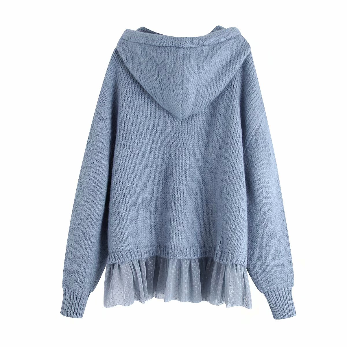 Winter oversize hooded Sweatshirts Women Knitted Pullovers casual Long Sleeve hoodies korean Chic Tops 210521