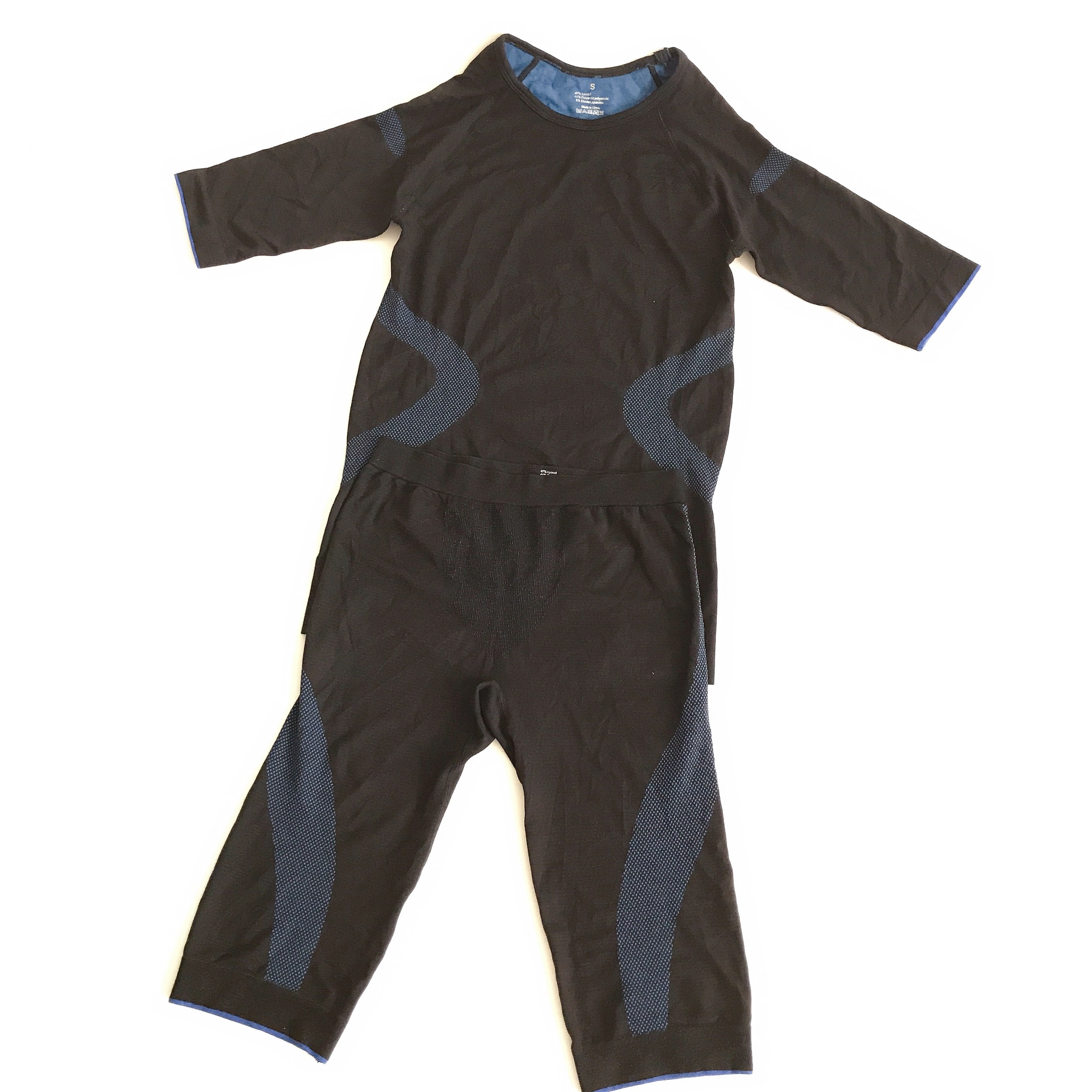 ems suit miha underwear with 47% lyocell+24% polypropylen+21% polyamide+8% elastan for ems device
ems suit miha underwear with 47% lyocell+24% polypropylen+21% polyamide+8% elastan for ems device