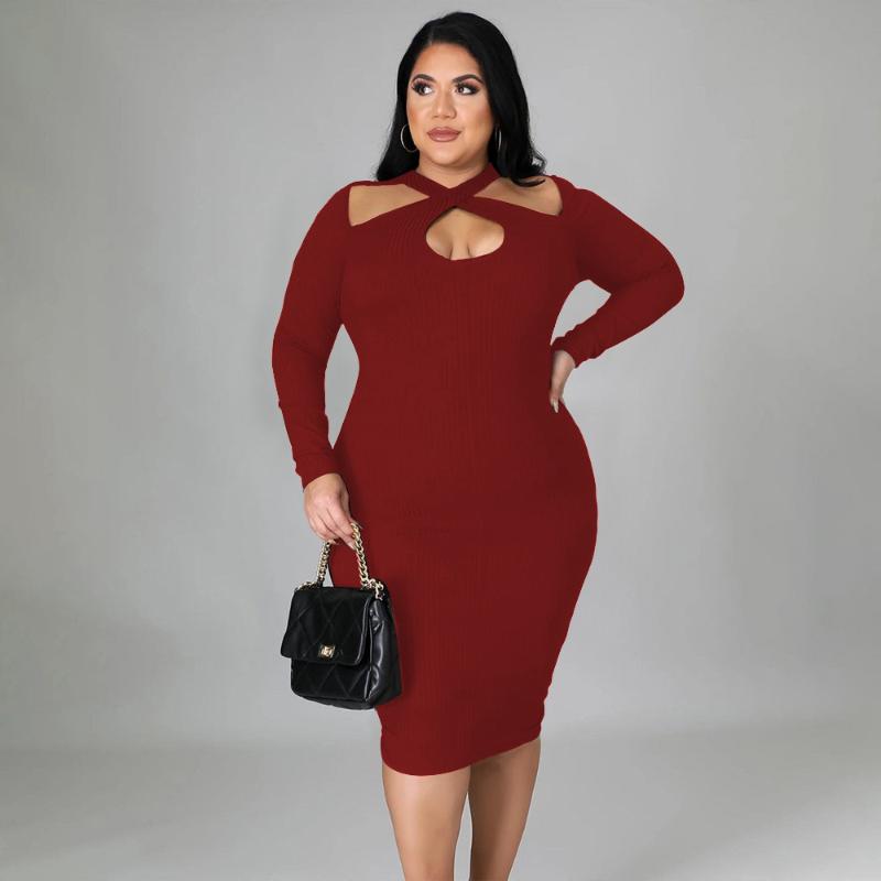 Plus Size Dresses ZJFZML ZZ Women Clothing Dress Sexy Ribbed Knitted Cut Out Front Long Sleeve Bodycon Drop Wholesale, Black
Plus Size Dresses ZJFZML ZZ Women Clothing Dress Sexy Ribbed Knitted Cut Out Front Long Sleeve Bodycon Drop Wholesale, Black
