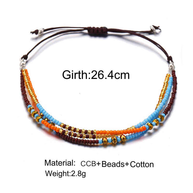 Bohemian Handmade Seed Bead Elastic Bracelet Fashion Design Frirendship Women Gift Party Accessories