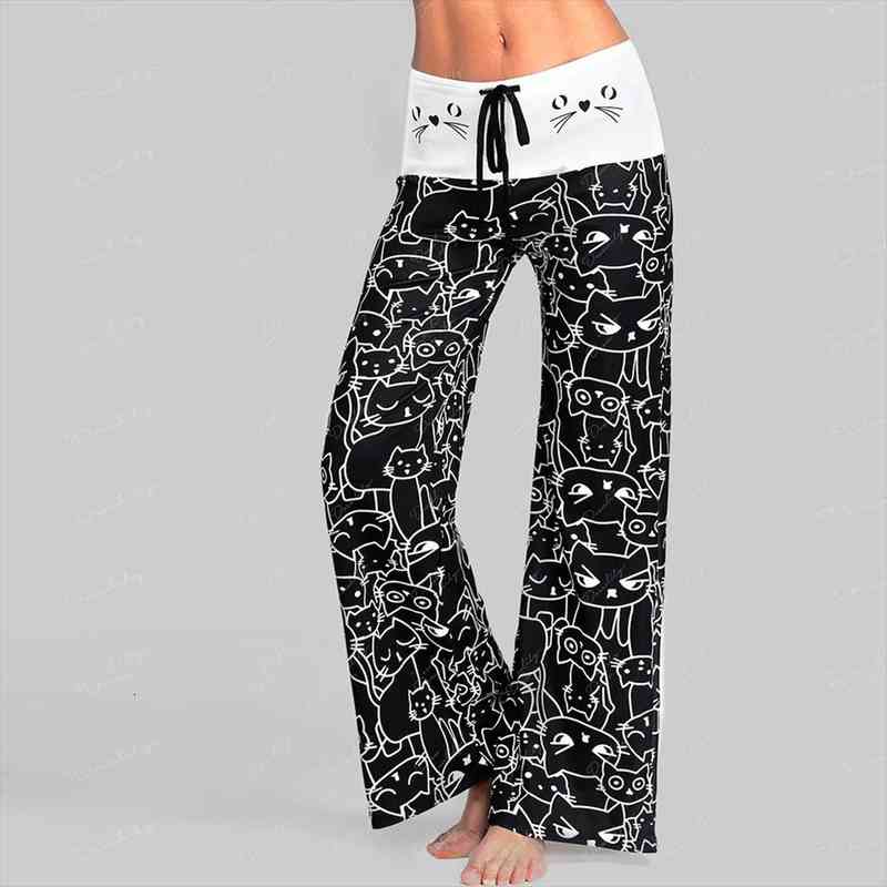 30h casual fashion cat womens leggings prints drawstring pants loose oversized leggins wide leg, Black
30h casual fashion cat womens leggings prints drawstring pants loose oversized leggins wide leg, Black