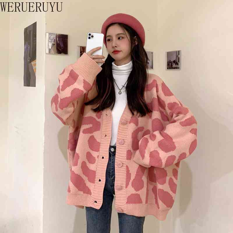 WERUERUYU Leopard Print Cardigan Oversized Sweater for Women Autumn Winter Casual Clothes Womens Sweaters 210608, Photo color
WERUERUYU Leopard Print Cardigan Oversized Sweater for Women Autumn Winter Casual Clothes Womens Sweaters 210608, Photo color