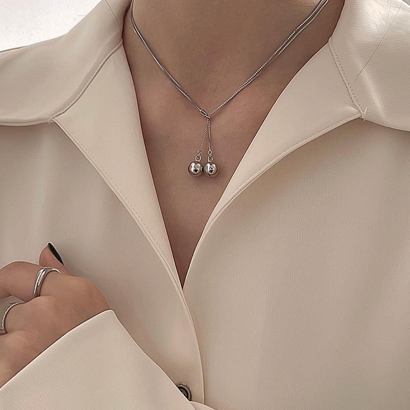 Pendant Necklaces VSnow Minimalist Double Layer Bells Choker Necklace For Women Femme Luxury Circle Bead Silver Color Metal Jewelry
Pendant Necklaces VSnow Minimalist Double Layer Bells Choker Necklace For Women Femme Luxury Circle Bead Silver Color Metal Jewelry