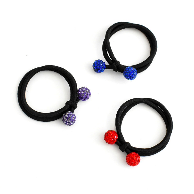 Korea Ball Girl Hair Ropes Crystal Pearl Elastic Rubber Band for Kids Woman Hairs Ties Accessories 0362