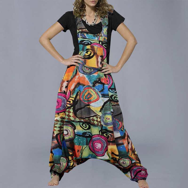 Overalls For WomenJumpsuits Vintage Drop Crotch Floral Rompers 2021 VONDA Female Casual Harem Pants Plus Size Bottoms, Green
Overalls For WomenJumpsuits Vintage Drop Crotch Floral Rompers 2021 VONDA Female Casual Harem Pants Plus Size Bottoms, Green