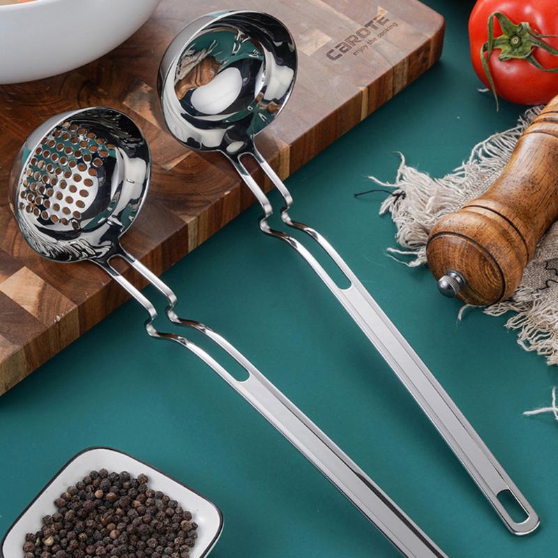 Mini Thicken 304 Stainless Steel Pot Hanging Soup Spoon Scoop Ladle Colander Filter Home Kitchen Gadgets Kitchenware Colanders & Strainers