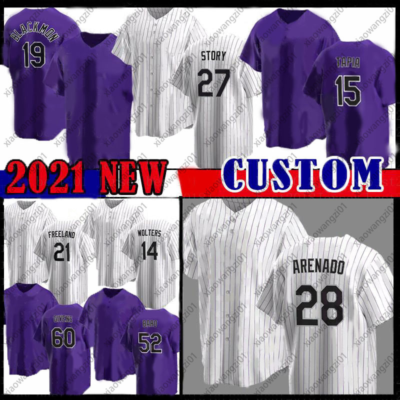 

New Baseball Jersey 28 Nolan Arenado 19 Charlie Blackmon 27 Trevor Story 21 Kyle Freeland 14 Tony Wolters 24 Ryan McMahon 48 German Marquez 26 C.J. Cron 1 Garrett Hampson