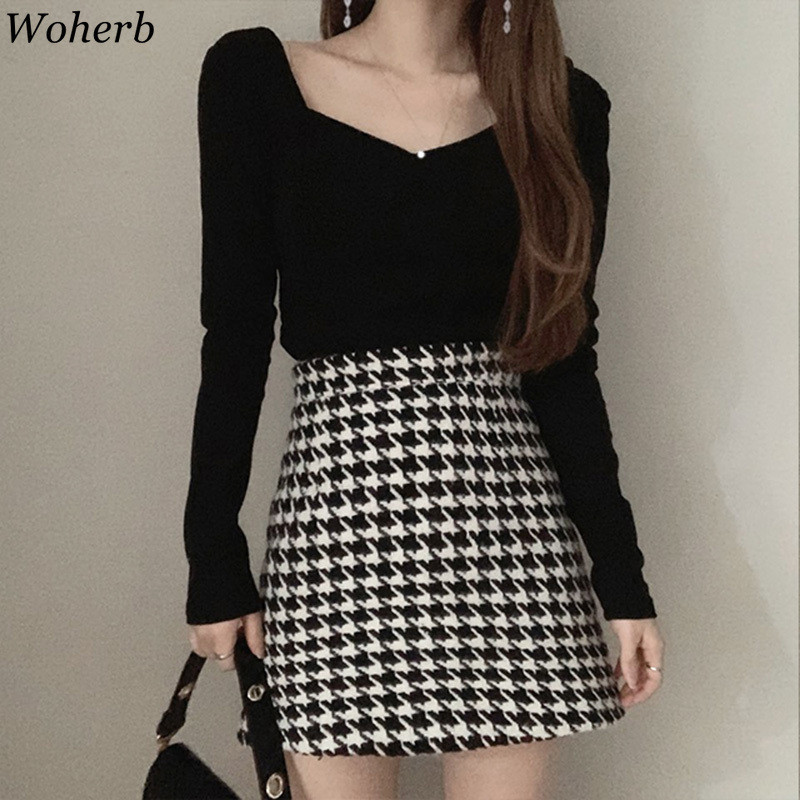 Sexy Lady Woman Tshirts Square Collar Slim Shirt Elegant Chic Pullovers Tees Spring Simple Long-sleeve White Tops Female 210519