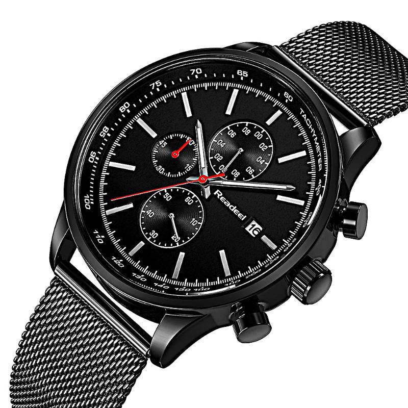 Chronograph Mens Watches Top Sports Casual Waterproof Watch Quartz Steel Mesh Man Army Military Wristwatch Wristwatches, Slivery;brown
Chronograph Mens Watches Top Sports Casual Waterproof Watch Quartz Steel Mesh Man Army Military Wristwatch Wristwatches, Slivery;brown