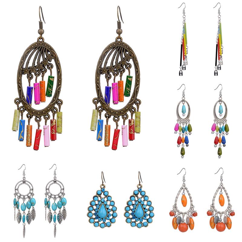 Dangle & Chandelier Bohemian Earrings For Women Round 5 Colors Ball Beaded Leaf Tassel Retro Vintage Jewelry Bijouterie, Silver
Dangle & Chandelier Bohemian Earrings For Women Round 5 Colors Ball Beaded Leaf Tassel Retro Vintage Jewelry Bijouterie, Silver