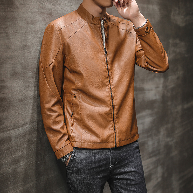 Fashion Men Leather Clothing Casual Youth Trend Handsome Jacket Spring and Autumn Outerwear, Black;brown
Fashion Men Leather Clothing Casual Youth Trend Handsome Jacket Spring and Autumn Outerwear, Black;brown