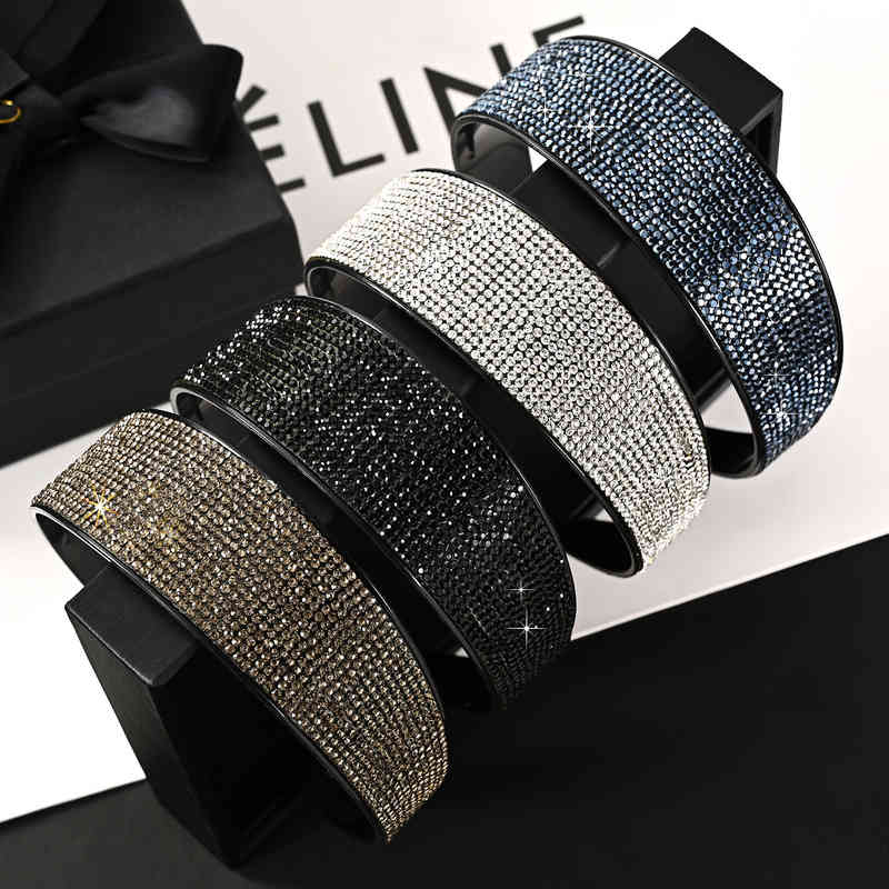 Hair Accessories Jewelry 2021 Full Diamond Hoop Women's French Versatile Drill Crystal pin Ornament Band