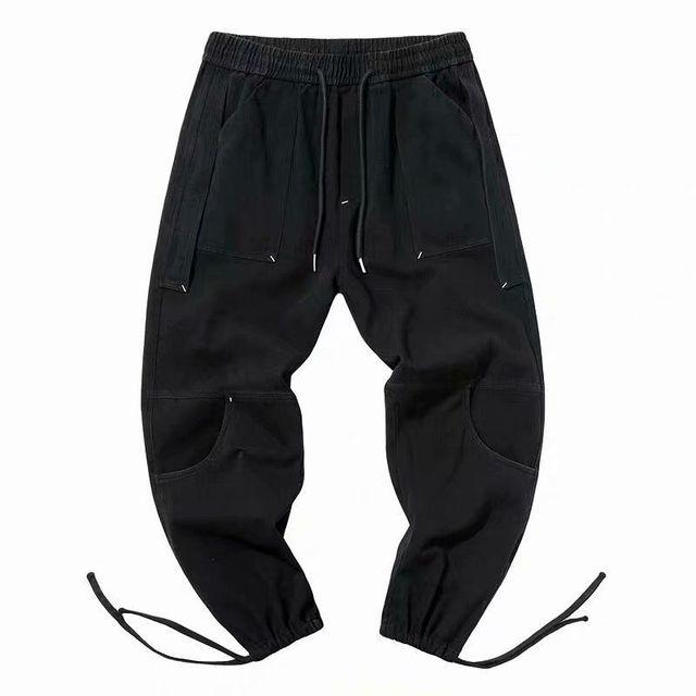 Overalls Men's Trend Ins Brand Winter Hip-hop Loose Straight Wide-legged Drawstring Sports Pants Autumn
