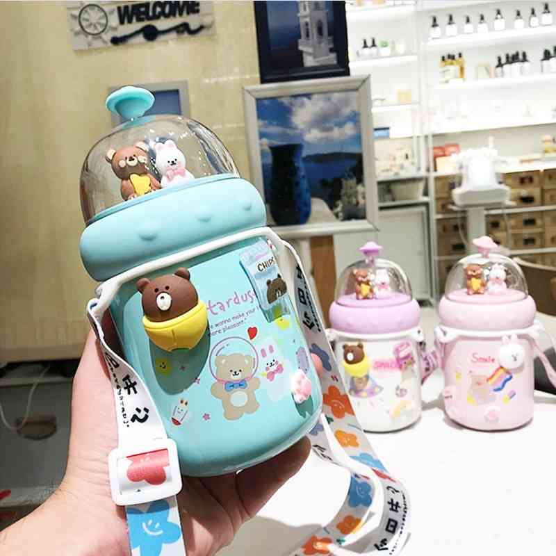 Korean creative children's cartoon micro view lovely girl stainless steel thermos student outdoor portable water cup, White
Korean creative children's cartoon micro view lovely girl stainless steel thermos student outdoor portable water cup, White