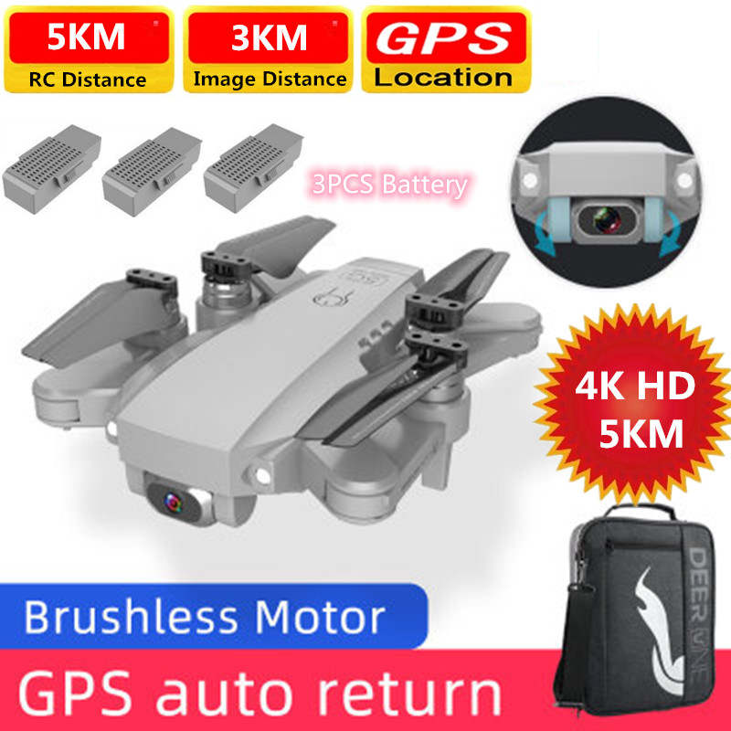 5KM Remote Control Drone 4K HD ESC Camera Dual GPS Smart Follow Optical Flow Aerial photography Quadcopter 3KM Image Distance, With 1 battery
5KM Remote Control Drone 4K HD ESC Camera Dual GPS Smart Follow Optical Flow Aerial photography Quadcopter 3KM Image Distance, With 1 battery