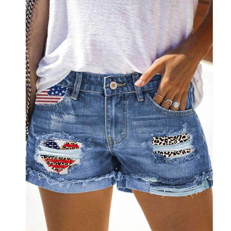 Women' Shorts 2021 Women Distressed Denim Womens American Flag Print Ripped Tassels Summer Beach Mini Clubwear, Blue
Women' Shorts 2021 Women Distressed Denim Womens American Flag Print Ripped Tassels Summer Beach Mini Clubwear, Blue