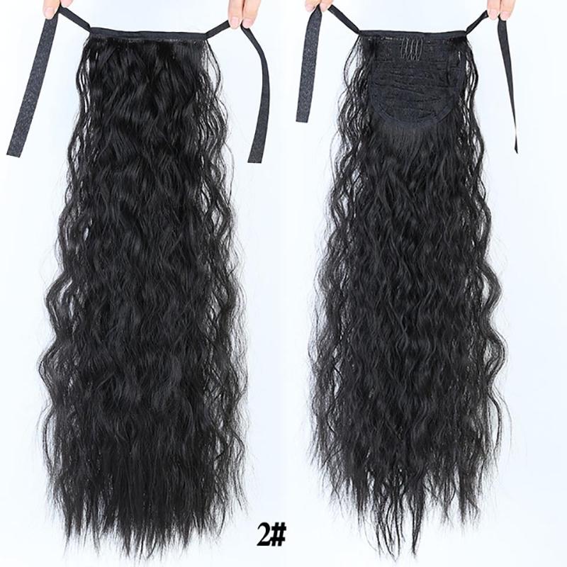 Synthetic Wigs DIFEI 24 Inches Long Curly Ponytail 9 Colors High Temperature Fiber Drawstring Hair For Black Women