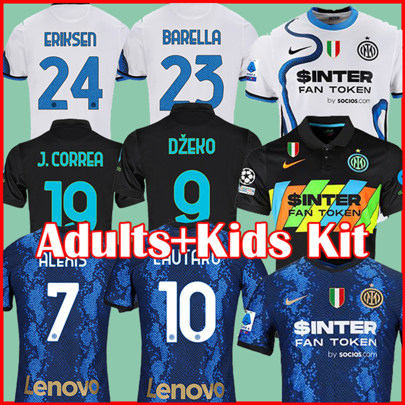 BARELLA soccer jersey VIDAL LAUTARO ERIKSEN ALEXIS DZEKO CORREA inter 21 22 football shirts 2021 2022 uniforms men + kids kit away third 3rd black tops 25632, Kids third
BARELLA soccer jersey VIDAL LAUTARO ERIKSEN ALEXIS DZEKO CORREA inter 21 22 football shirts 2021 2022 uniforms men + kids kit away third 3rd black tops 25632, Kids third