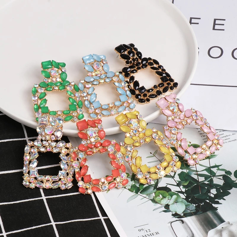 Elegant Bridal Earrings Party Wedding Rhinestone Earrings Luxury Gemetric CZ Crystal Big Drop Dangle Earrings
Elegant Bridal Earrings Party Wedding Rhinestone Earrings Luxury Gemetric CZ Crystal Big Drop Dangle Earrings