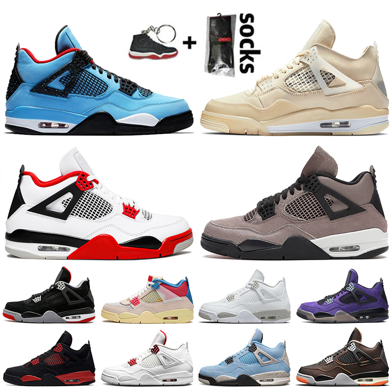 4s Travis Scott Sail Women Mens Jumpman 4 Basketball Shoes Fire Red Taupe Haze Trainers University Blue Oreo Thunder Black Cat Sports Sneakers, #31 40-47
4s Travis Scott Sail Women Mens Jumpman 4 Basketball Shoes Fire Red Taupe Haze Trainers University Blue Oreo Thunder Black Cat Sports Sneakers, #31 40-47