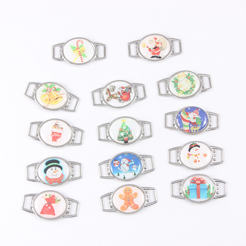 12pcs fashion jewelry colorful christmas pattern logo charm for shoelace sport shoes paracord bracelets decorationdio chan contact, Silver
12pcs fashion jewelry colorful christmas pattern logo charm for shoelace sport shoes paracord bracelets decorationdio chan contact, Silver