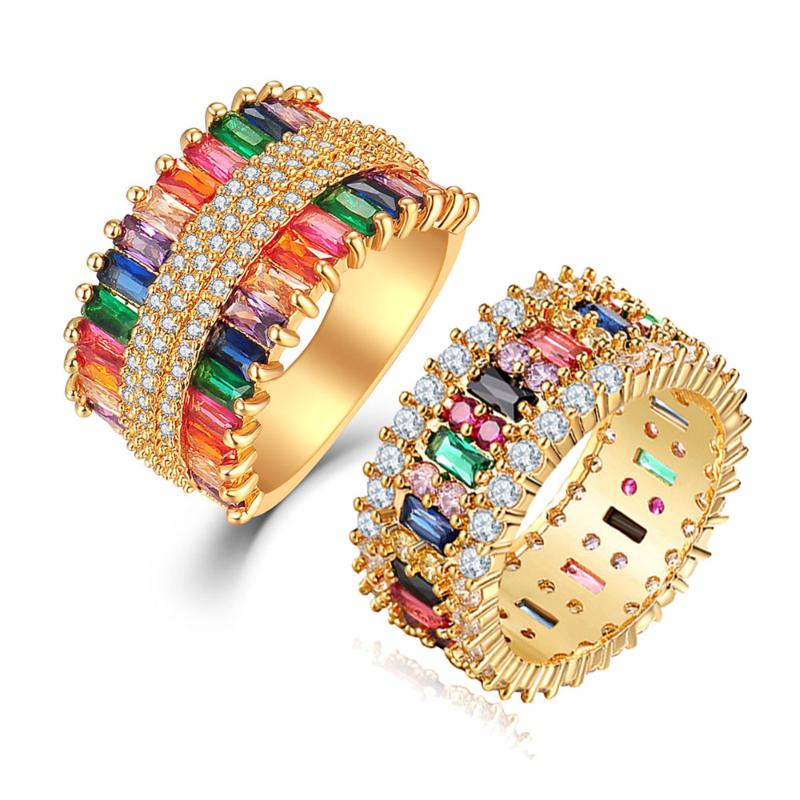 Wedding Rings Colorful Bohemia Rainbow Stone For Women Out CZ Boho Jewelry Luxury Accessories Wholesale Crystal Gift Girl KBR428, Slivery;golden
Wedding Rings Colorful Bohemia Rainbow Stone For Women Out CZ Boho Jewelry Luxury Accessories Wholesale Crystal Gift Girl KBR428, Slivery;golden