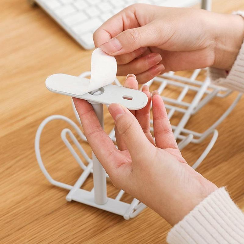 & Rails Under Desk Management Tray Table Bottom Power Cable Organizer Plug Storage Basket Shelf Wire Strong Holder Socket RRD7725 Free shipping