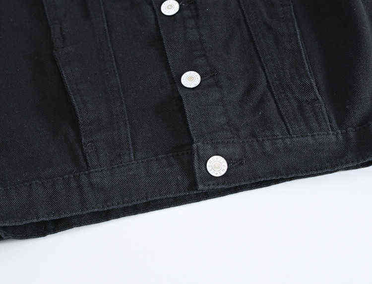 Men's Fashion Casual Black Hooded Sleeveless Vest Denim Vest Jacket Street Punk Style Denim Vest Multiple Size Options M-6XL 211119