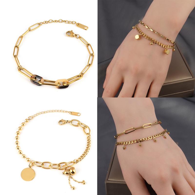 Link, Chain Stainless Steel Punk Thick Bracelets For Women Gold Silver Charm Bohemian Bracelet On Hand Bangles Jewelry
Link, Chain Stainless Steel Punk Thick Bracelets For Women Gold Silver Charm Bohemian Bracelet On Hand Bangles Jewelry