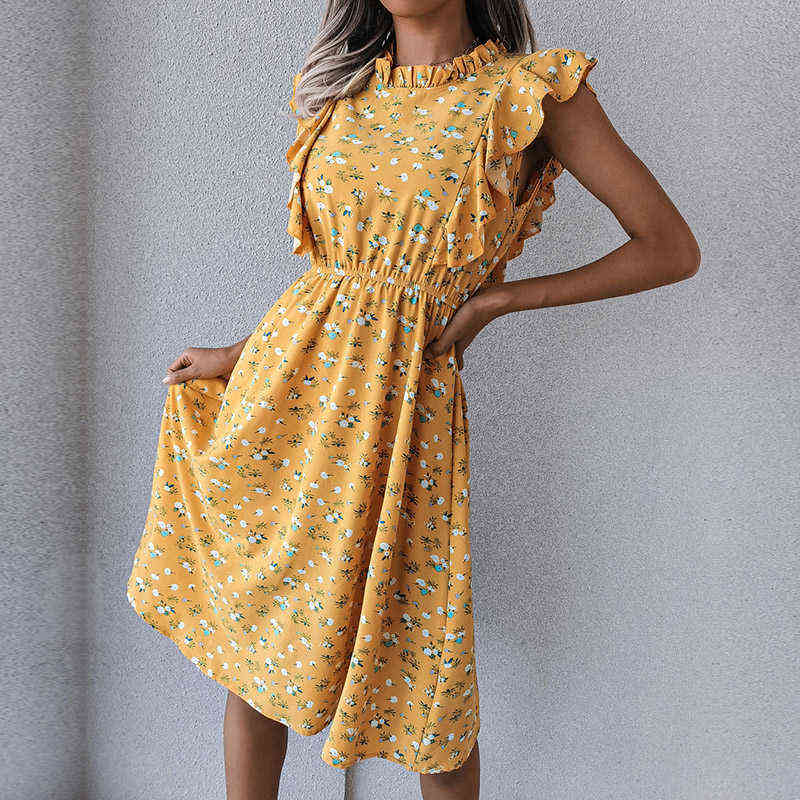 Summer Ladies Elegant Print Chic Dress Women 2022 New Butterfly Sleeve Ruffles Medium Long Vacation Dress G1223, Green heart
Summer Ladies Elegant Print Chic Dress Women 2022 New Butterfly Sleeve Ruffles Medium Long Vacation Dress G1223, Green heart